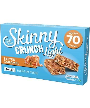 Skinny Crunch Bars Light Salted Caramel x3 Packs with Kitchenfella Healthy Challenge - Buy Online on GoSupps.com