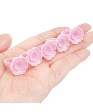 Disposable Plastic Eyelash Flower Glue Ring - Pink Lash Extension Holder Cup - Buy Online on GoSupps.com