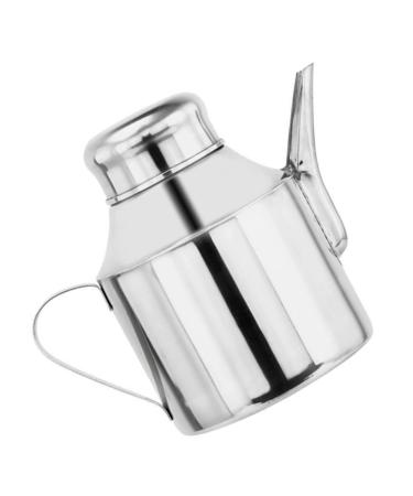 Milisten 2pcs Sauce Pot Olive Oil Cruet Kitchen Oil Soy Sauce Bottle Oil Drip Dispenser Oil Vinegar Cruet Bottle Household Vinegar Bottle Olive Oil Pourer Water Bottle Stainless Steel Metal 18.5X14.5X11CMx2pcs Silverx2pcs