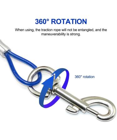 Buy Hofleine 3m/5m Dog Leash - Shock-Damping Cable Leash for Medium & Large Dogs | Ideal for Camping Garden Running & Park - Free Blue Color - Buy Online on GoSupps.com