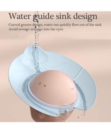 Adjustable Silicone Baby Shower Cap for Infants to Kids (6mo-12yrs) - Haze Blue Jellyfish Design - Buy Online on GoSupps.com