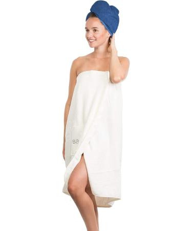 Brandsseller 100% Cotton Hair Turban | Quick-Dry Hair Towel & Headscarf - Blue - Buy Online on GoSupps.com