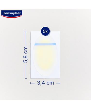 Hansaplast SOS Bladder Plasters - Transparent Relief for Pressure Pain (1 x 5 Pieces) - Heel & Bale Protection (2 Pack) - Buy Online on GoSupps.com