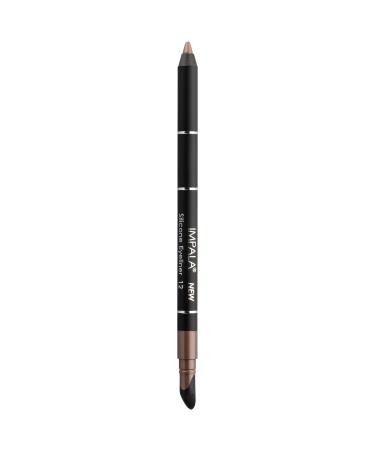 IMPALA | Waterproof Eyeliner with Silicone Metallic Beige Color No. 12 | Defined Line or Smudged Effect | Easy-to-Apply Creamy Texture | Intense Long-Lasting and Water-Resistant Color 12 Beige Metallic