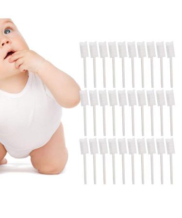 Baby tongue cleaner 30 pieces baby mouth cleaning rod baby mouth cleaning toothbrush portable disposable mouthpiece sponge for cleaning dental clinics