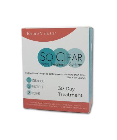 So Clear Daily 3 Step Acne Treatment System | Benzoyl Peroxide - Cleanse Protect & Repair | 30 Day Kit - Fight Acne Fast Ships Internationally - Buy Online on GoSupps.com