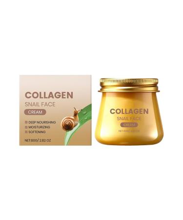 Collagen Snail Moisturizing Cream - Deep Hydration Supports Skin Elasticity Suitable For All Skin Types(1pcs) 1 Count (Pack of 1)