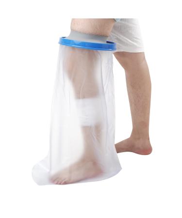 9" XL Waterproof Extra Wide Leg Cast Cover for Shower & Bath, 26"(66cm) Length Plus Adult Watertight Reusable Foot Wound Cover Protector for Surgery and Burns, Plus Foot / Leg Cast Cover Protector Shower Bag Boot