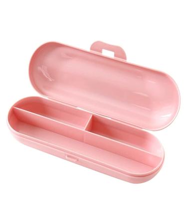 JSY electrical toothbrush case universal portable plastic electric toothbrush toothpaste storage holder box for journey home electrical toothbrushes (color: pink) pink