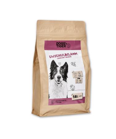 Dogs'n Tiger - Lamb of Innocence - Adult Dog Food - Monoprotein - 58% Meat - Suitable for Allergy Sufferers - Sugar and Grain Free (Lamb with Vegetables) - 1 x 12 kg