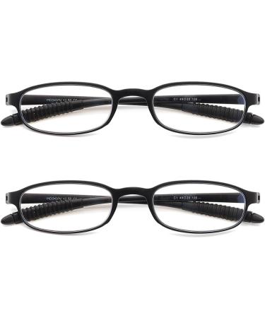 Mcoorn Lightweight Flexible Reading Glasses | Anti-Reflective Blue Light Filter | 2 Pack Black 2.5x | International Shipping Available - Buy Online on GoSupps.com