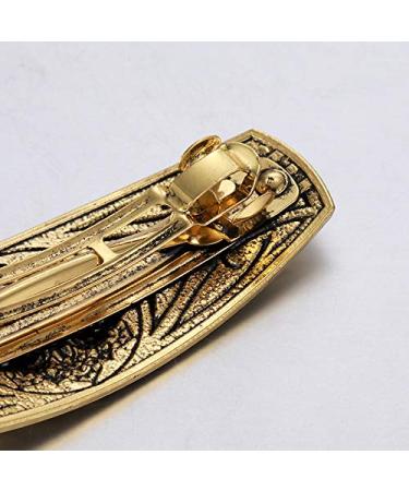 Celtic Knot Lotus Flower Hair Clip - Handcrafted Metal Barrette for Women/Girls - Gold - Buy Online on GoSupps.com