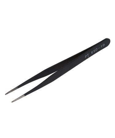 Carriere Black Metal Straight Sharp Tip Tweezer