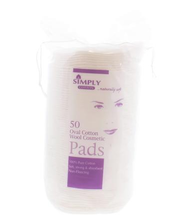 Simply Cotton cosmetic pads 50s oval