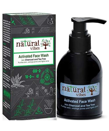Natural Vibes Ayurvedic Activated Charcoal & Tea Tree Face Wash 150 ml