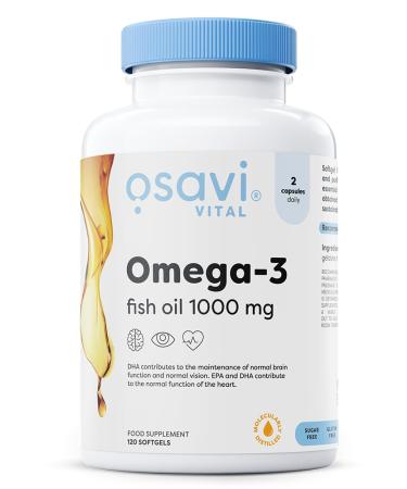 Osavi Omega-3 Fish Oil Molecularly Distilled 1000mg - 120 softgels