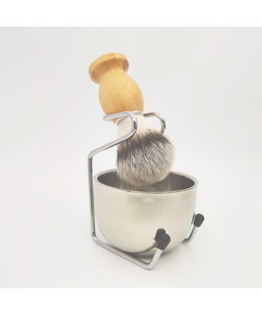 KIKC Handmade Shaving Brush - Professional Design for Men's Shaving | Synthetic Tool for Safety Razors | Bamboo Tri-Color - Buy Online on GoSupps.com