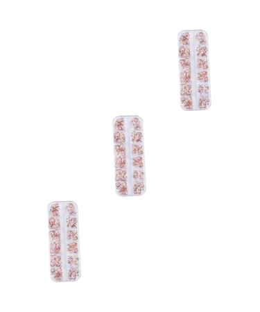 Healeved 3 Boxes Nail Decor Metal Nail Art Rivet Artificial Nails Hollow Decorations Nail Decorations for Nail Art Nail Accessories Faux Nails Nail Drill Natural Nails Wands Stud Manicure