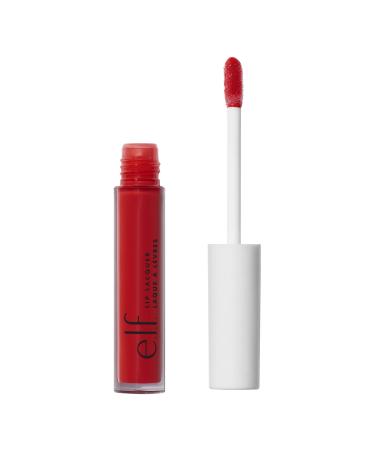 e.l.f. Lip Lacquer  Nourishing  Non-Sticky Ultra-Shine Lip Gloss With Sheer Color  Infused With Vitamins A & E  Vegan & Cruelty-Free  Cherry Bomb