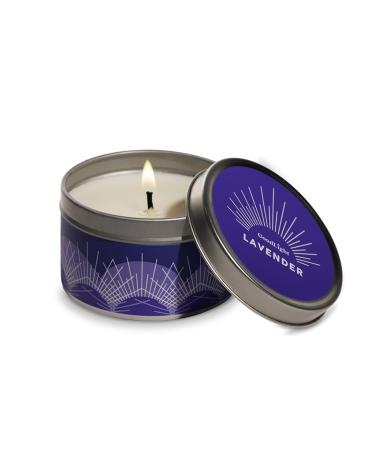 Paraffin-Free Scented Candle Clean Burning Non-Toxic Tin Candles Lavender Essential Oil Scented Travel Candle 6oz Lavender 6 oz