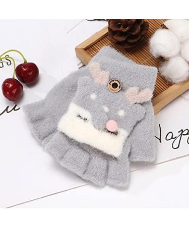 Unisex Kids Winter Fox Flip Top Gloves - Thermal Convertible Mittens for 2-8Y Boys Girls - Buy Online on GoSupps.com