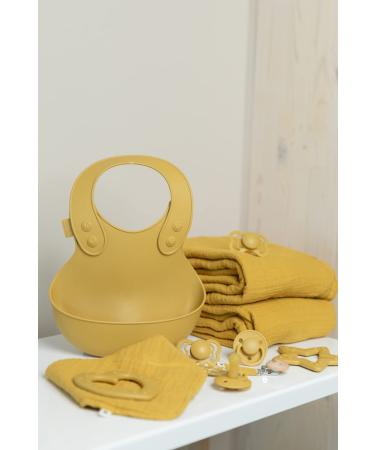 BIBS Pacifiers - Couture Collection | BPA-Free Baby Pacifier | Made in Denmark | Set of 2 Mustard Color Premium Soothers | Size 0-6 Months - Buy Online on GoSupps.com