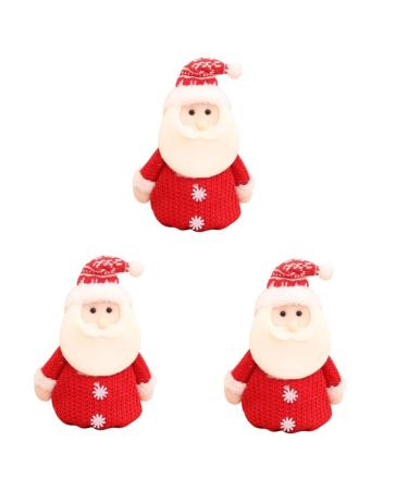 ABOOFAN 3pcs Christmas Bag Candy Bags Christmas Bag Christmas Fabric Pouch Child Apple Bag Redx3pcs 24X19X1CMx3pcs