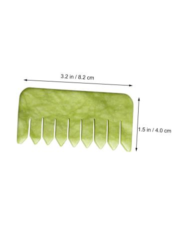 Beavorty Jade Massage Comb - Natural Gua Sha Tools for Scalp Massage & Hair Loss Relief | Green Ridge & Yellow Jade - Buy Online on GoSupps.com