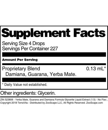 Terravita Slimming Formula Glycerite Liquid Extract (1:5) - Flavorless Weight Loss Supplement - 1 oz - Safe International Shipping - Buy Online on GoSupps.com