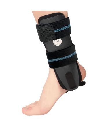 Velpeau Ankle Brace - Stirrup Ankle Splint - Adjustable Rigid Stabilizer for Sprains, Tendonitis, Post-Op Cast Support and Injury Protection for Women and Men (Foam Pads, Large - Right Foot) Foam Pads-Right Foot Large (Pack of 1)
