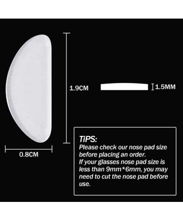 18 Pairs Anti-Slip Silicone Nose Pads for Eyeglasses and Sunglasses - Transparent/Black 1mm - Buy Online on GoSupps.com