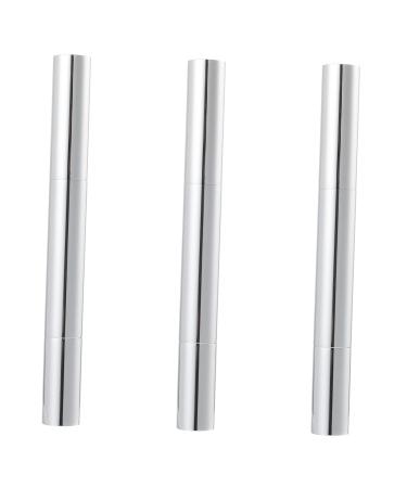 3pcs Empty Nail Polish Bottle Nail Nutrition Pen Manicure Supply Cuticle Oil Pen Empty Lip Makeup Pen Lip Gloss Pen Twisting Pen Practical Empty Pen Revitalize Oil Pen Empty Tube 13x1.2cm Silver