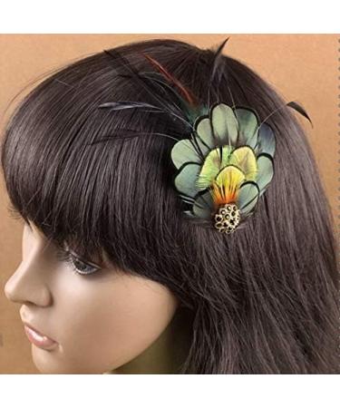 RUNHENG Handmade Feather Peacock Hair Clip - Buy Online on GoSupps.com