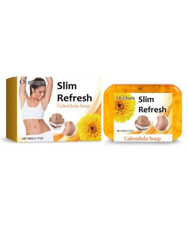 Calendula Essential Oil Handmade Soap Natural Calendula Handcrafted Soap Bar Gentle Body & Facial Soap With Pure Essential Oils and Natural Ingredients Unisex Face and Body Wash