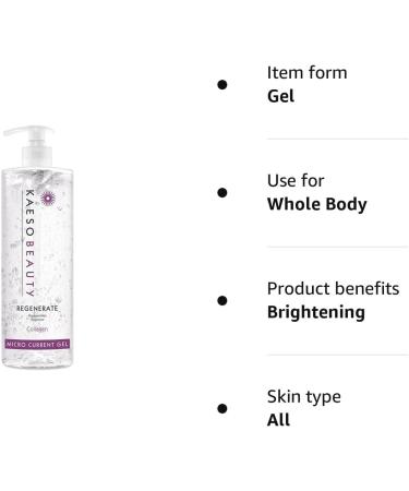 Kaeso Beauty Regenerate Collagen Micro Current Gel 250ml - Buy Online on GoSupps.com