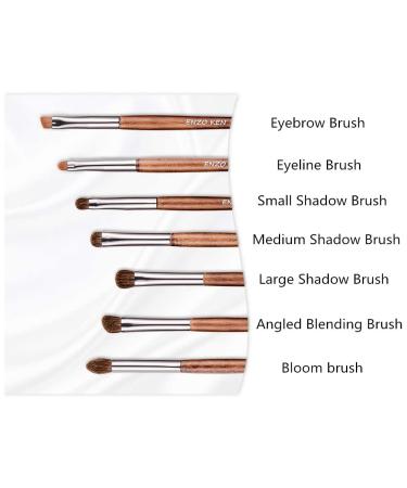 Natural Pony Hair Eyeshadow Brush Set with Travel Bag | Enzo Ken | Horse Hair Makeup Brushes for Eyebrows Eyeliner Contouring & Smoky Eyes | E200 - Buy Online on GoSupps.com