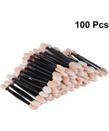 Baluue 100 Pcs Cosmetic Professional Double- End Eyeshadow Brushes Makeup Makeup Tools Black Size 2 Black - Buy Online on GoSupps.com