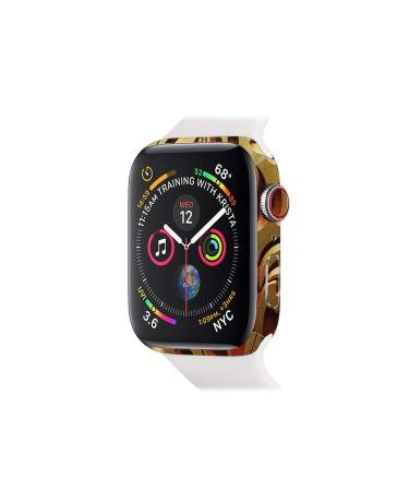 MightySkins Skin Compatible with Apple Watch Series 4 & 5 & 6 40mm - Mosaic Gold Protective, Durable, and Unique Vinyl Decal Wrap Cover Easy to Apply, Remove, and Change Styles Made in The USA