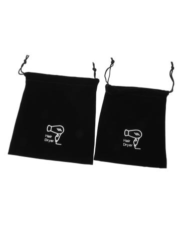 Healeved 2pcs Storage Bag Travel Hairdryer Organizer Travel Hairdryer Bag Hair Dryer Travel Hair Tools Velvet