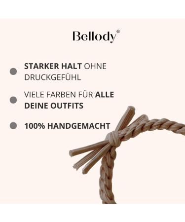 Bellody Original Hair Tie - Stylish Braided Hair Tie Set (4 - Mocha Brown) | Strong Hold Women's Hair Accessories - Buy Online on GoSupps.com