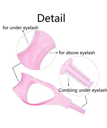 Pack of 2 Eyelash Comb Applicators - 3in1 Mascara Shield Brush & Curler Guide Tool (Blue+Pink) - Perfect for Upper & Lower Lashes | International Shipping - Buy Online on GoSupps.com