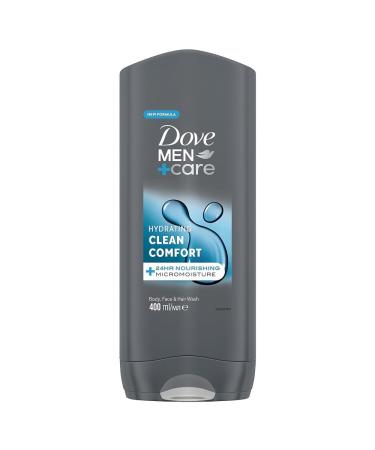 Unilever Germany Dove Men+Care 3in1 shower gel Clean Comfort shower gel for body face and hair with 24hour care effect 6 x 400 ml Clean Comfort 250 ml 6er Pack