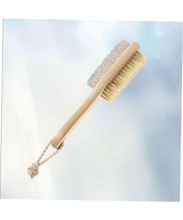 FRCOLOR Foot Brush Pumice Stone Heel Scrubber Foot Scrub Brush Wooden Handle Exfoliator Pedicures Exfoliating Tool Natural Cleaning Brush Care Brush Combination Bristles Bamboo - Buy Online on GoSupps.com