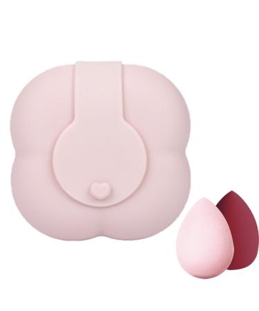 Powder Puff Holder - Cotton Pad Silicone Case | Storage Box Soft Non Stick with Buckle for Cotton Pad Powder Puff Jewelry Earring
