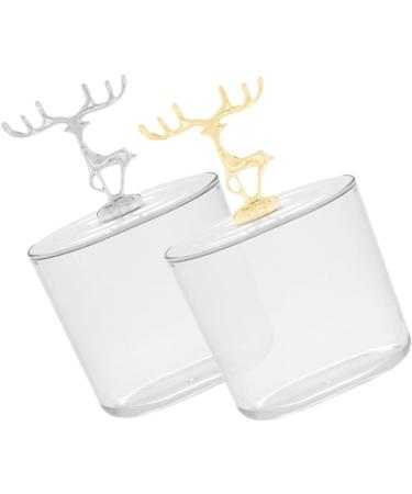 Exceart 8-Piece Cosmetic Storage Box | Dental Container & Dispenser | Plastic Canister with Lid | Bathroom Essentials & Cotton Swab Holder - Buy Online on GoSupps.com