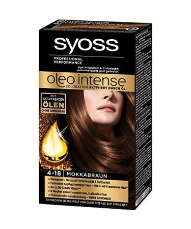 Syoss Oleo Intense Permanent Intensive Oil Color (4-18 Mokka Brown) by Syoss