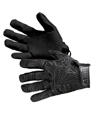 5.11 High Abrasion Tac Glove Men's Military Full Finger High Abrasion Tactical Gloves, Black, X-Large, Style 59371