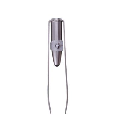 UOMOZ Stainless Steel Eyelash Eyebrow Tweezers + LED Light