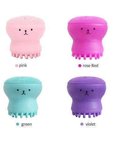 WhatUNeed Facial Cleaner Set - Silicone Face Cleaning Brush & Sponge for All Skin Types (4 Pieces) - Gentle & Effective Skin Care Tool - Buy Online on GoSupps.com