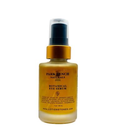 LOTION STONES Botanical Eye Serum with Argan Oil Castor Oil Vitamin E Natural Anti-Aging Under Eye Treatment for Dark Circles and Puffiness 1 oz